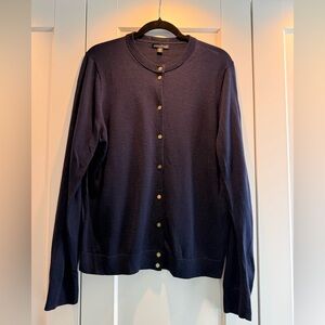 J. Crew Navy Blue Cardigan Sweater